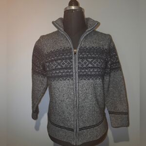 Lorenzo Charcoal and Black Zip-Up Sweater
